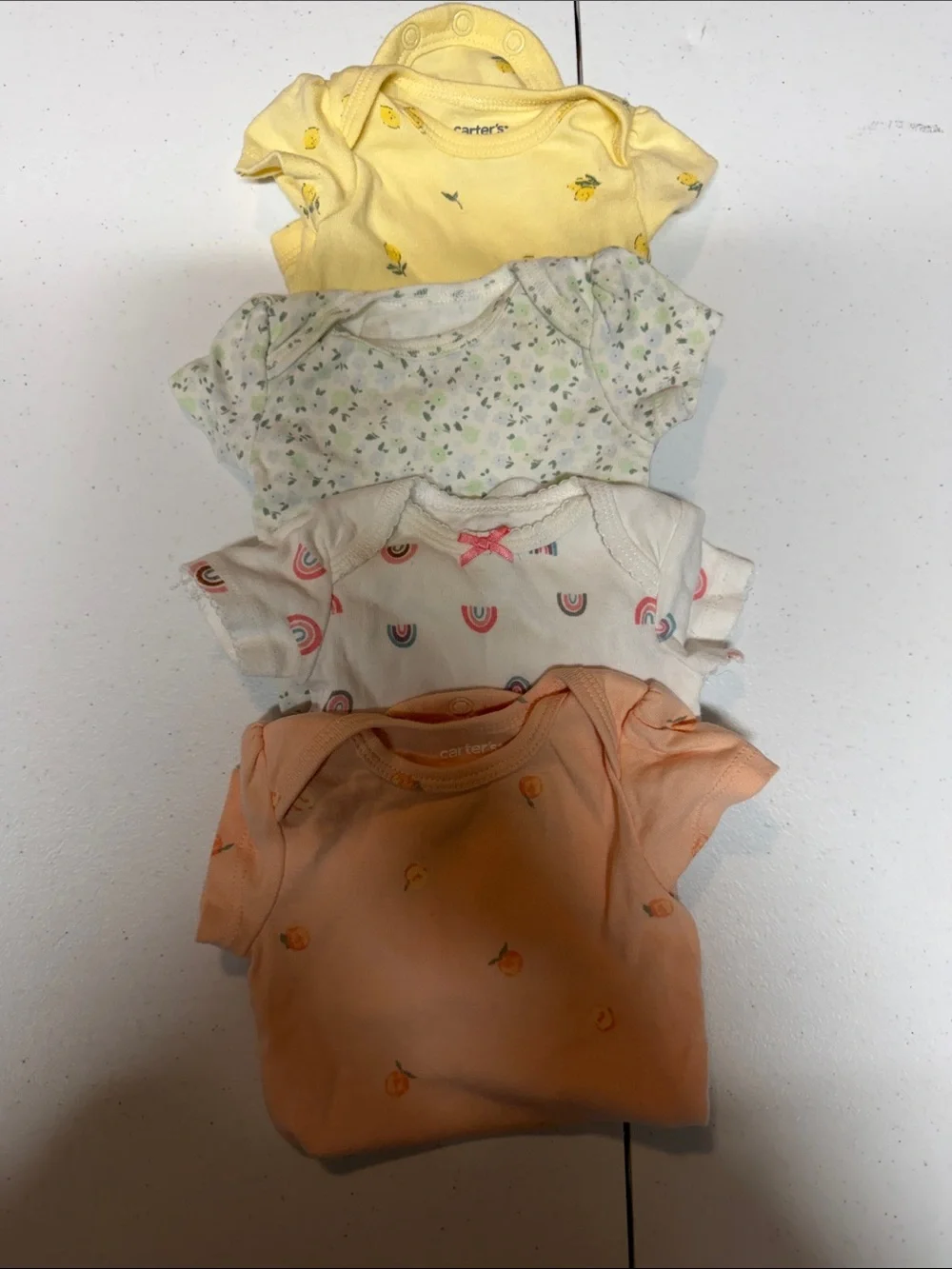 Carter's Baby Girl One-Piece Bodysuit Mix in Pink, Peach, Yellow, Mint, Floral